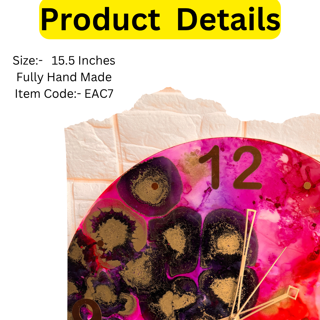 Multi color hand made wall Clock|Home|office|bedroom| EAC7