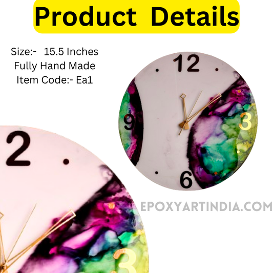 Multi color hand made wall Clock|Home|office|bedroom|
