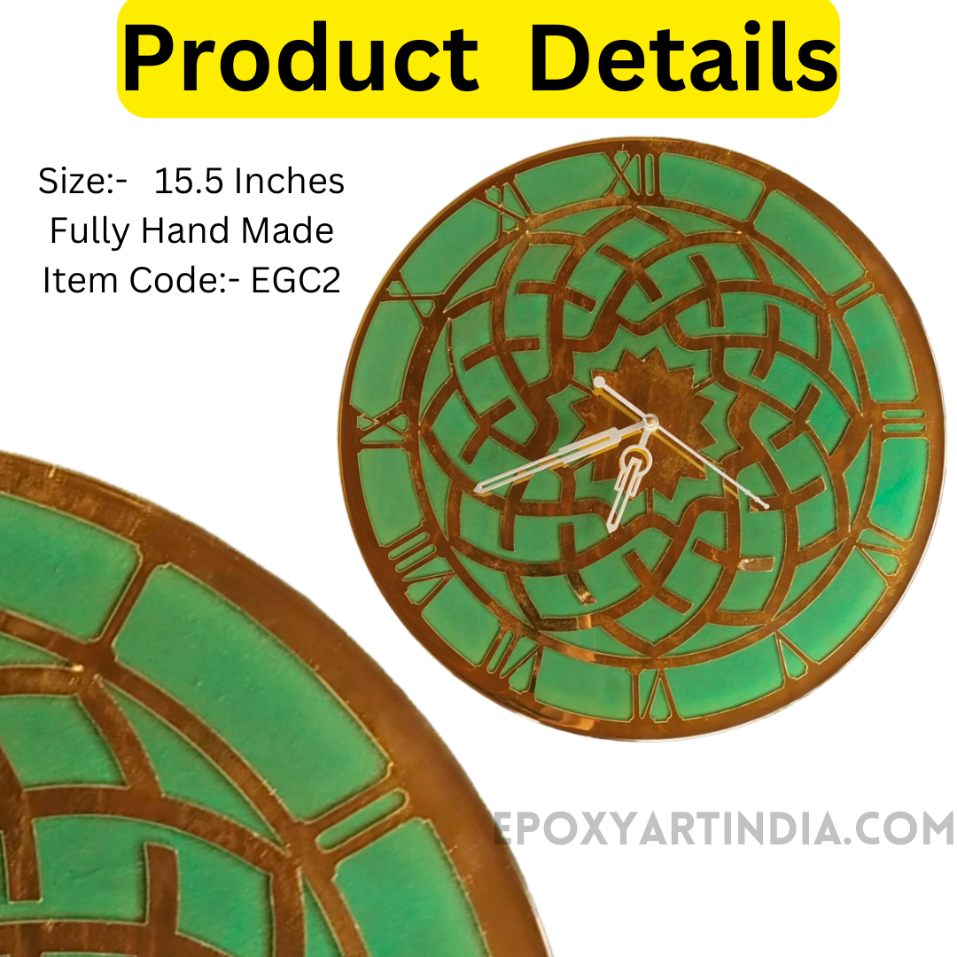 Urban Resin Wall Clock with Acrylic fully handmade |EGC2|
