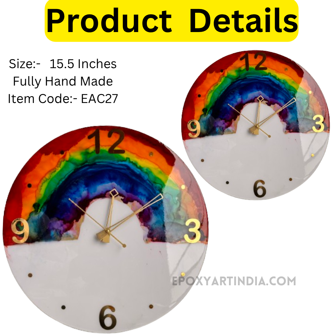 Multi color hand made wall Clock|Home|office|bedroom| EAC27