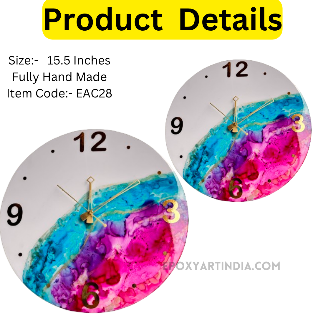Multi color hand made wall Clock|Home|office|bedroom| EAC28