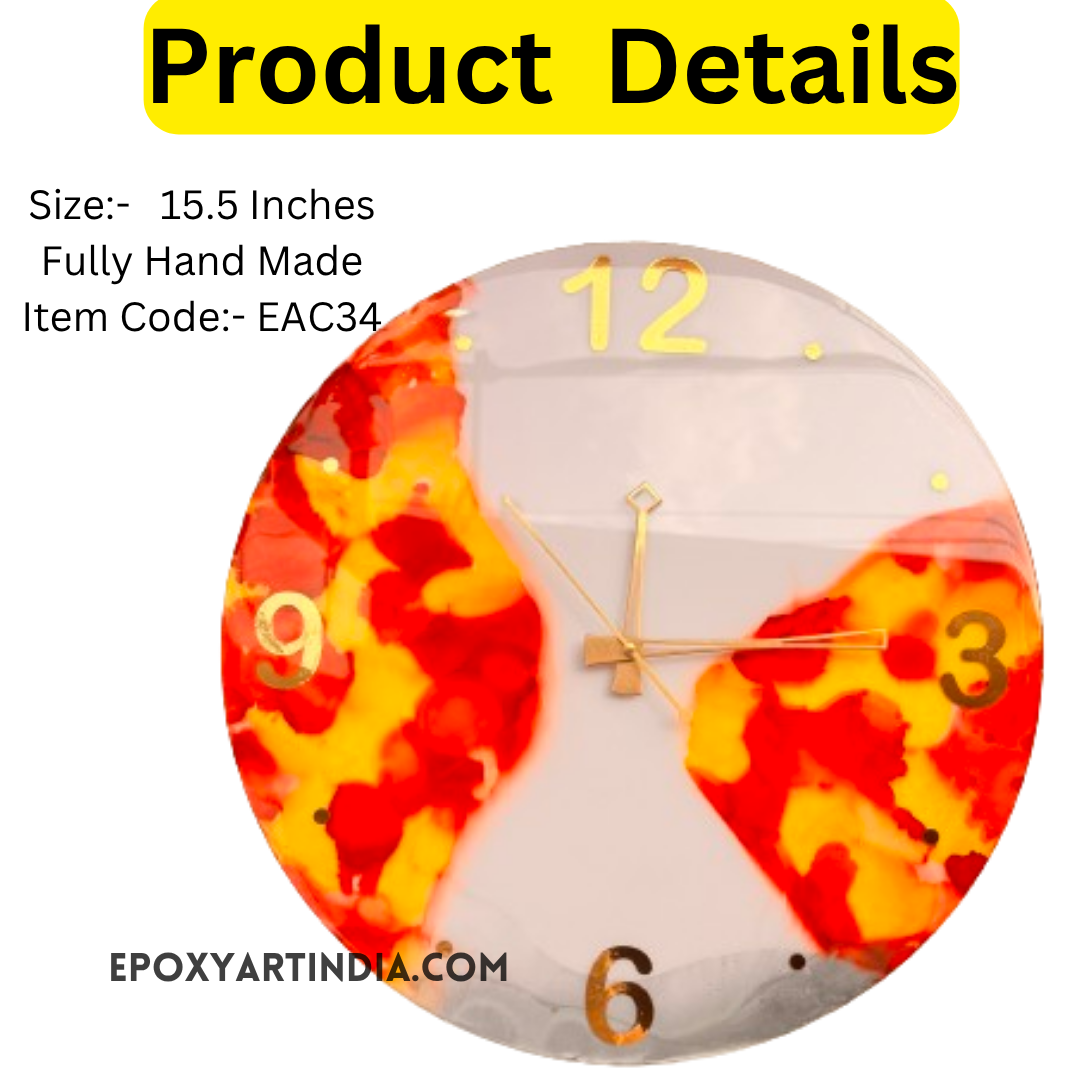 Multi color hand made wall Clock|Home|office|bedroom| EAC34