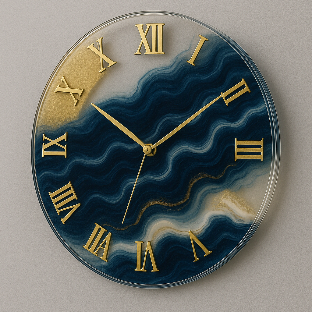 Acrylic with Resin Art Wall Clocks