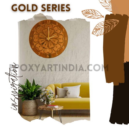 Urban Resin Wall Clock with Acrylic fully handmade |EGC3| pearl brown