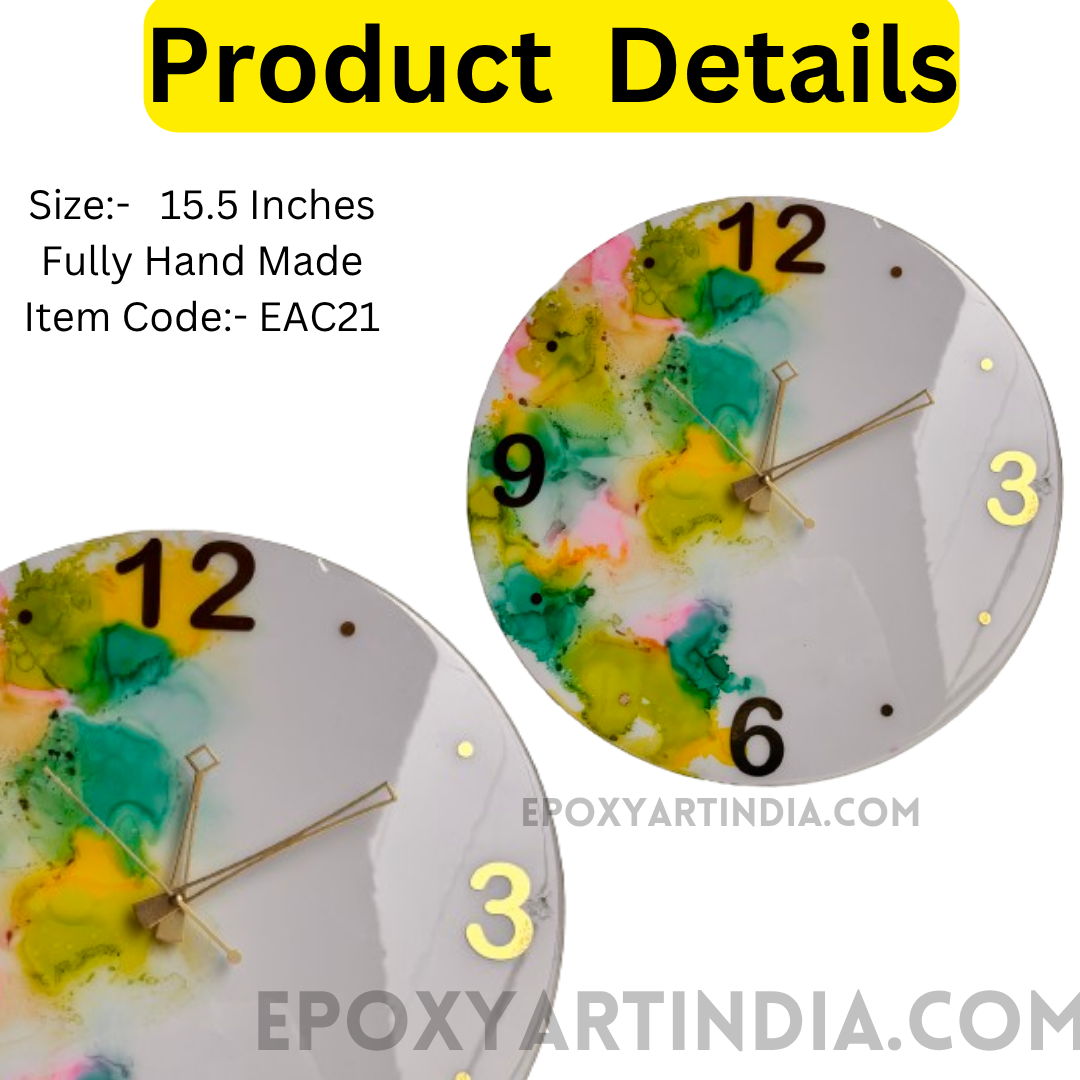 Multi color hand made wall Clock|Home|office|bedroom| EAC21