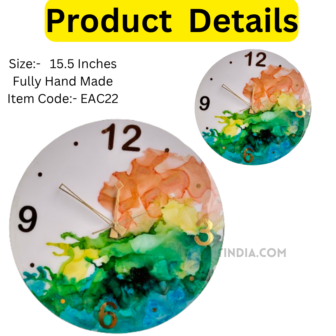 Multi color hand made wall Clock|Home|office|bedroom| EAC22